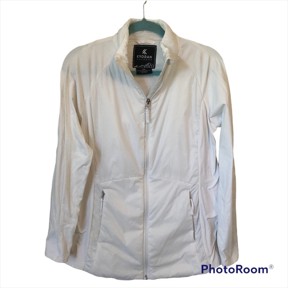 Kyodan Jackets \u0026 Coats | Kyodan Outdoor Hiking Running White Zip Up Lightweight Jacket Womans Medium | Color: White | Size: M | Paulak9999's Closet